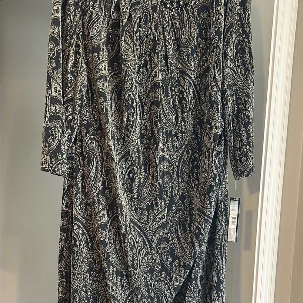 Tahari Black and Gold Dress - Picture 3 of 8